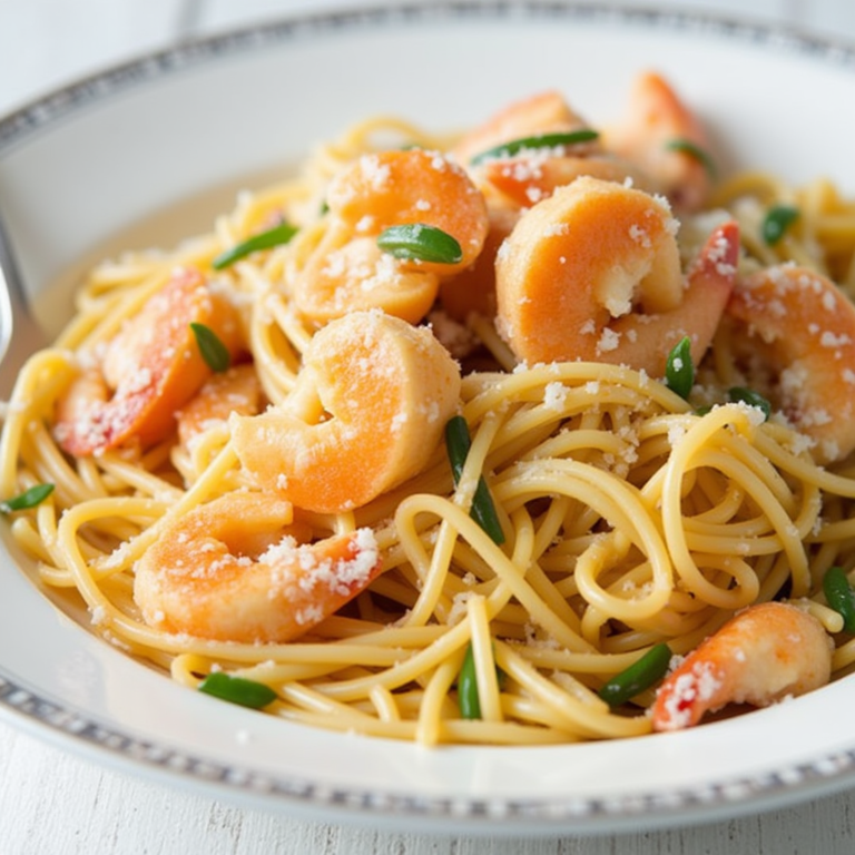 Pasta con Langostinos Receta Italiana – Fácil, Cremosa y Sofisticada